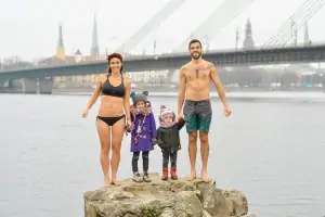 Winter swimming in Riga